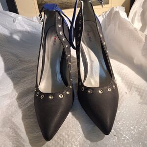 Promise Women's Shoes Stiletto Heels Faux Suede Ankle Strap Office Siren 10